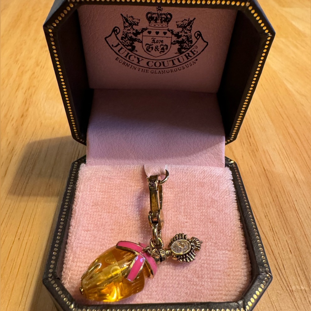 Vintage Juicy Couture breast cancer awareness perfume charm authentic